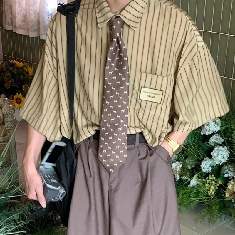 Женская рубашка в полоску Harajuku