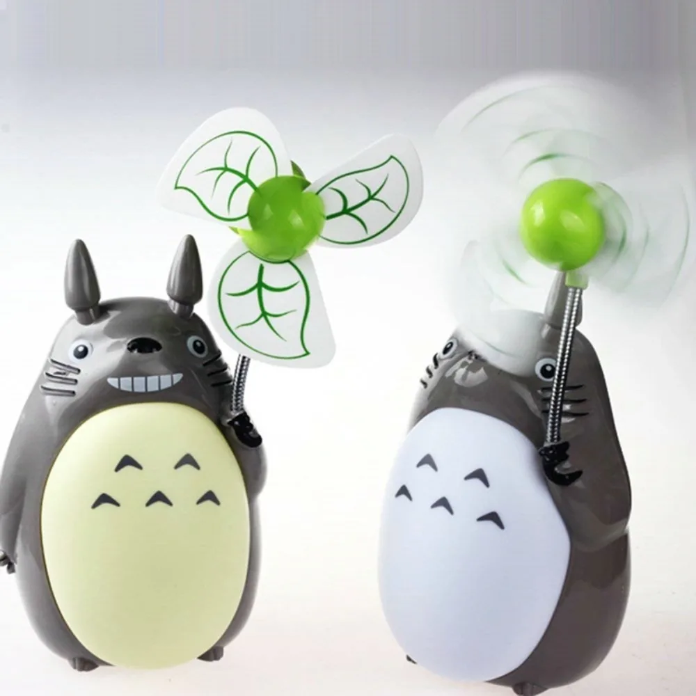

Kawaii Totoro Kids Gift Cartoon Reading Desk Lamp Decorative Fan Lamp USB Rechargeable LED Night Light Bedroom Lighting
