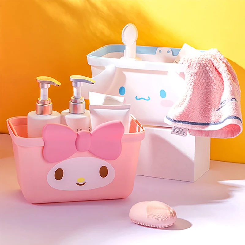 

Kawaii Sanrioed Anime Cinnamoroll Cartoon Multifunction Shopping Basket Cute Model Toys Ornaments Boy Girl Gift