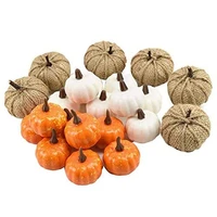 22 pcs artificial pumpkins set assorted faux harvest pumpkins for fall wedding thanksgiving seasonal holiday tabletop