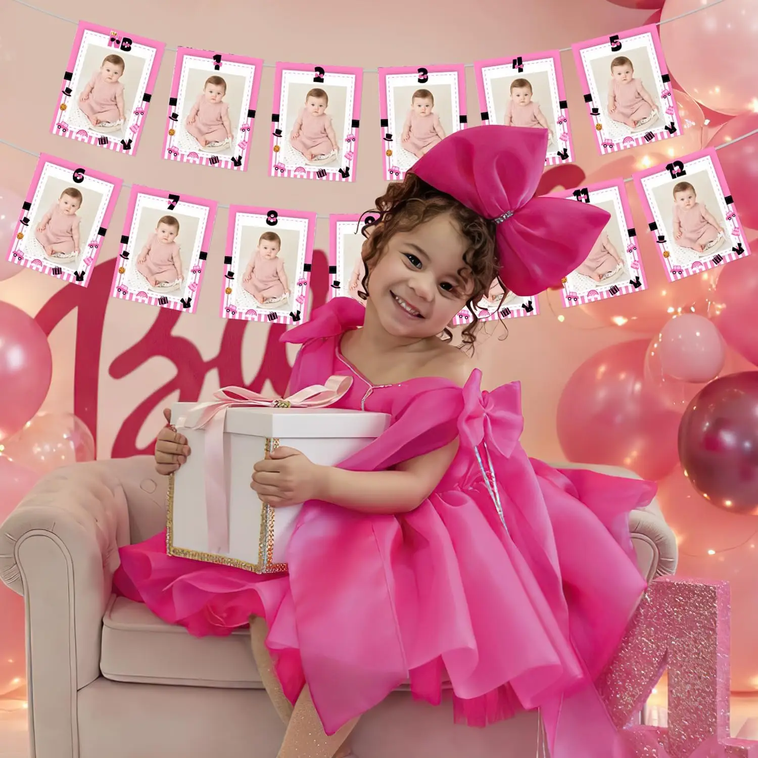 Cheereveal 13 шт. тема Baby Boss день рождения розово-красный первый ежемесячная фотография