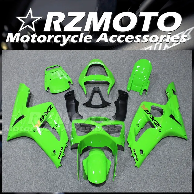 Комплект обтекателей для мотоцикла из АБС-пластика 4 подарка подходит KAWASAKI ZX-6R 03 04