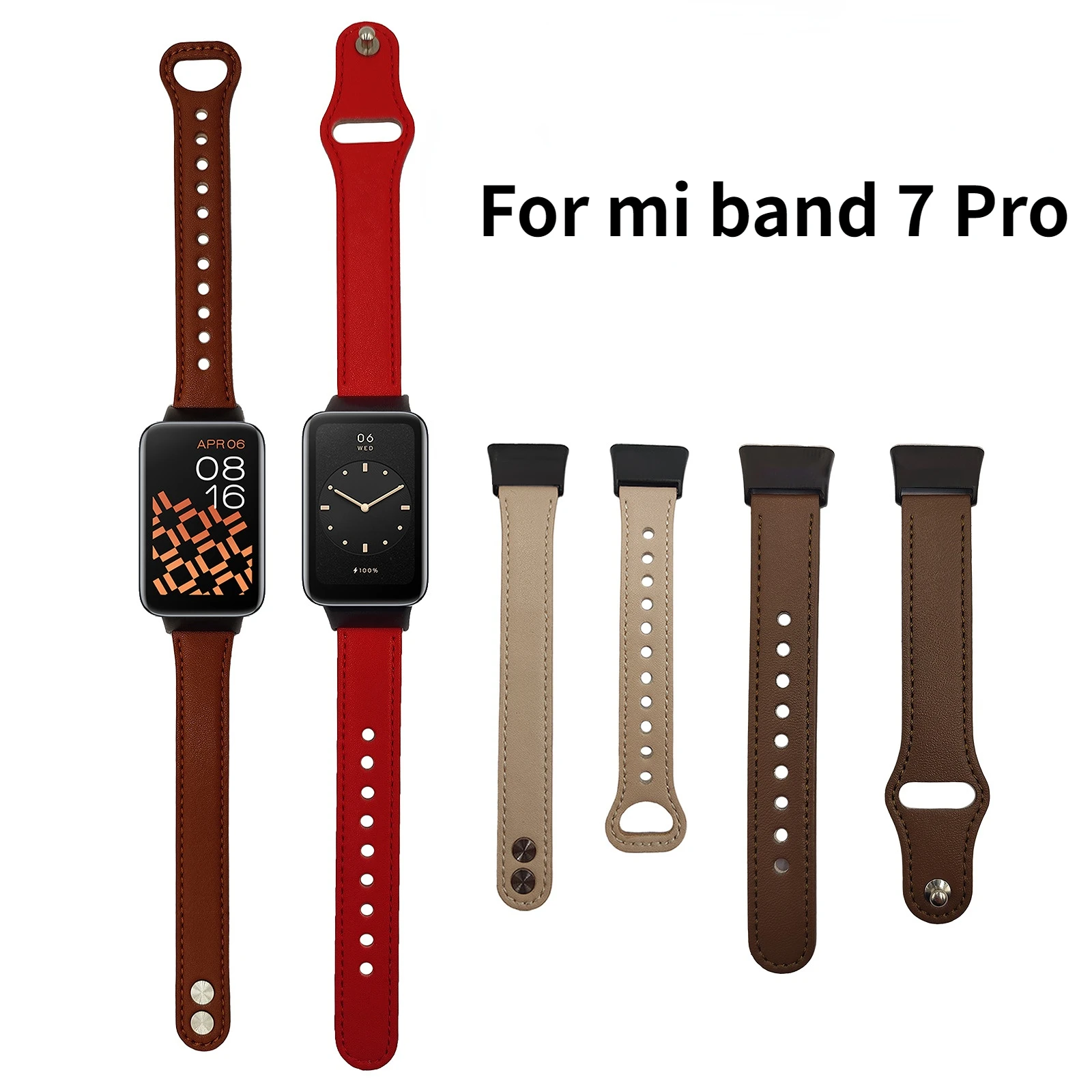 

Ремешок из натуральной кожи для Xiaomi Smart Band 7 Pro, спортивный браслет для Mi band 7 Pro, умные часы для мужчин и женщин