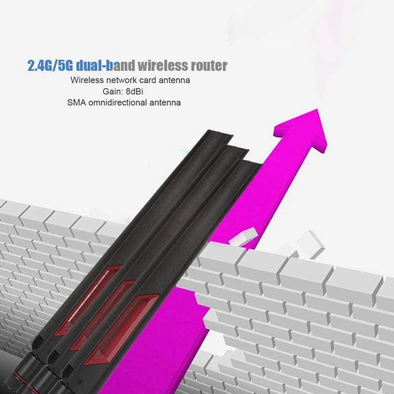 6X антенна для маршрутизатора с высоким коэффициентом усиления SMA 8Dbi 2 4G/5 8G