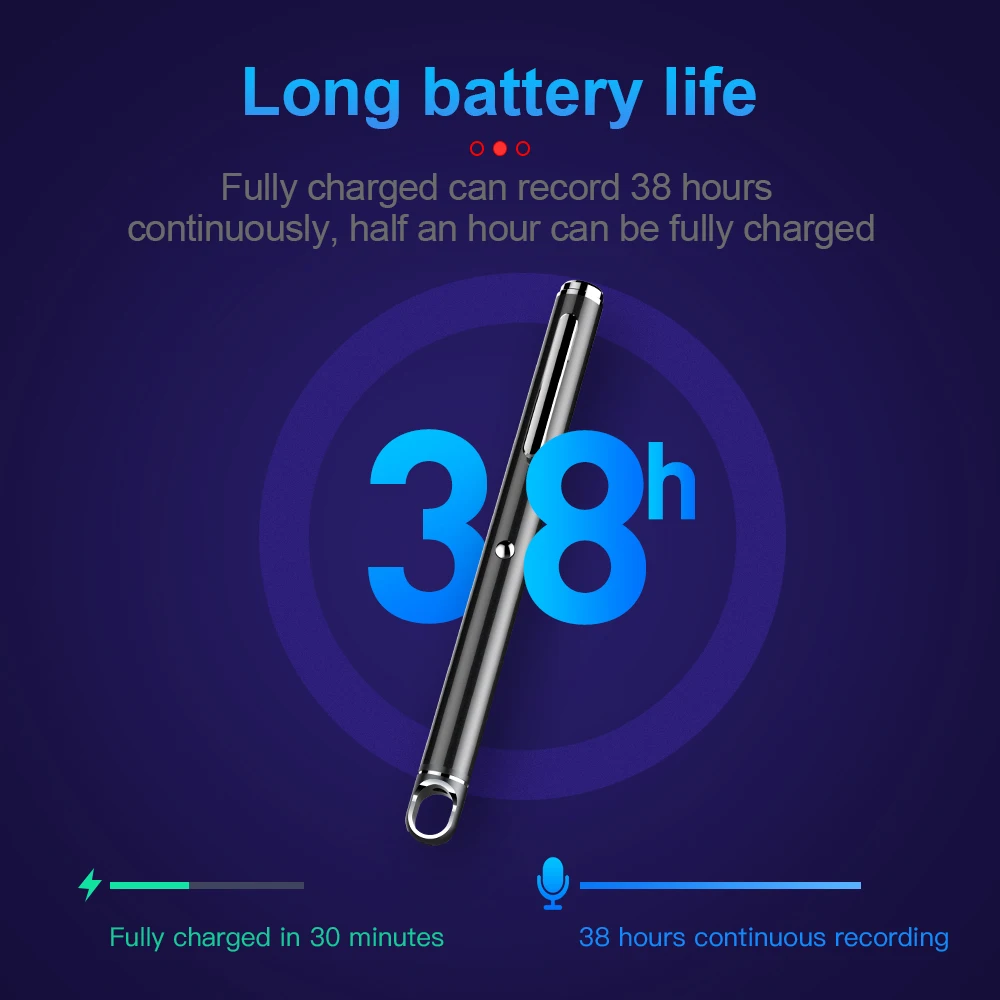 

Voice-to-text Mp3 Intelligent High-definition Noise Reduction Remote Voice Control Recorder Tiny Voice Recorder Audio Recorder