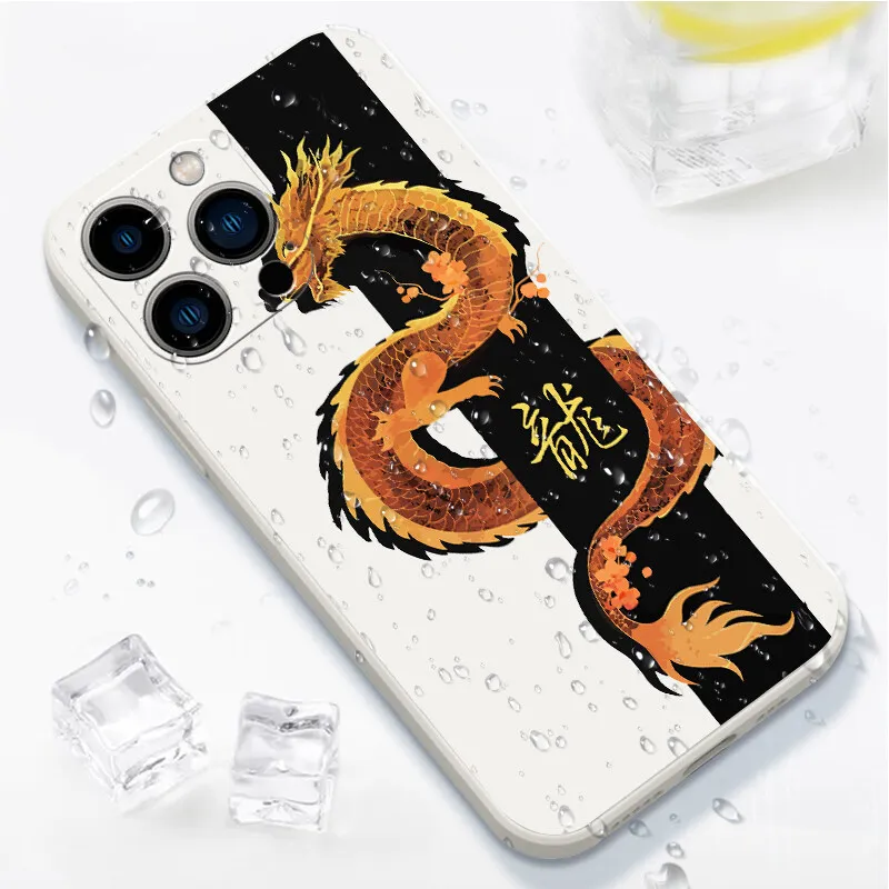 

NOHON Casing For REDMI NOTE 7 8 9 10 8A 9A 9C 9T 10 K30 K40 golden dragons Anti-Drop Non-Slip Fashion Phone cover