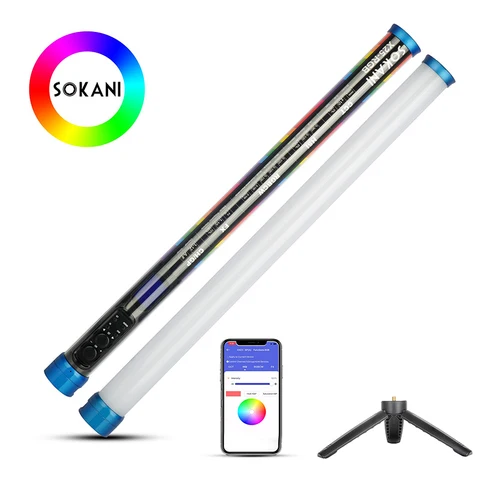 Sokani X25 RGB двухцветный светодиодный видеосветильник с ручным управлением через приложение для освещения видеосъемки для YouTube, Tiktok