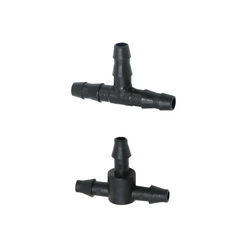 

2023NEW 4/7 hose tee Connector water splitter 1/4" garden irrigation tee barb Drip Irrigation Fittings 1000 Pcs