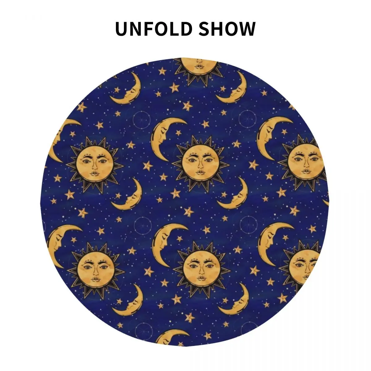 Винтажная скатерть с защитой от Солнца и Луны звезд Элегантный принт из