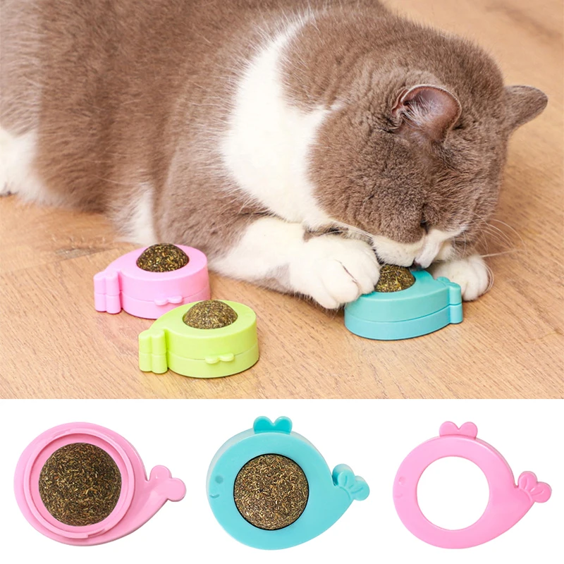 

Cat Toys Cat Mint Ball Pet Supplies Gnawing Toys Small Whale Shaped Cat Mint Ball Fresh Lovely Hygienic Rotatable Replaceable
