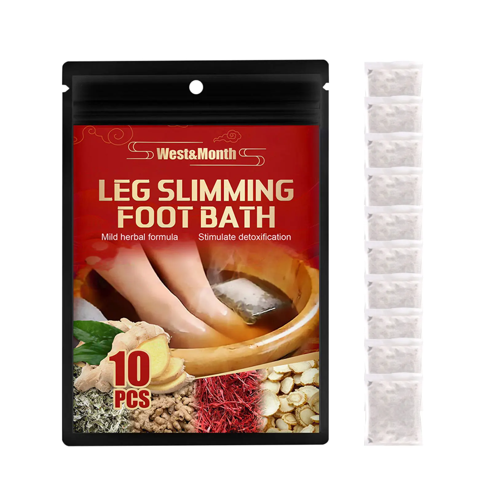 

Natural Herbal Foot Soak Lymphatic Drainage Ginger Foot Care Leg Slimming Foot Bath Sleep Improve And Immunity Strengthen Foot