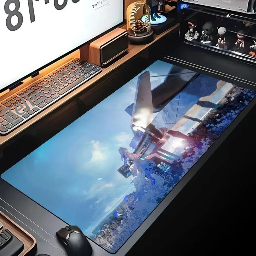 Shorekeeper Wuthering Waves Comic Mouse Pad Game Laptop Play Mat 40x90 Extra Large Kawaii Anime Mousepad PC Gaming Accessories