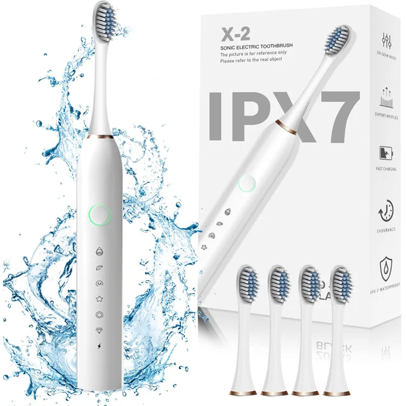 Sonic Electric Toothbrush USB Charge Rechargeable IPX7 Waterproof Smart Whitening Ultrasonic Automatic Cleaning Tooth