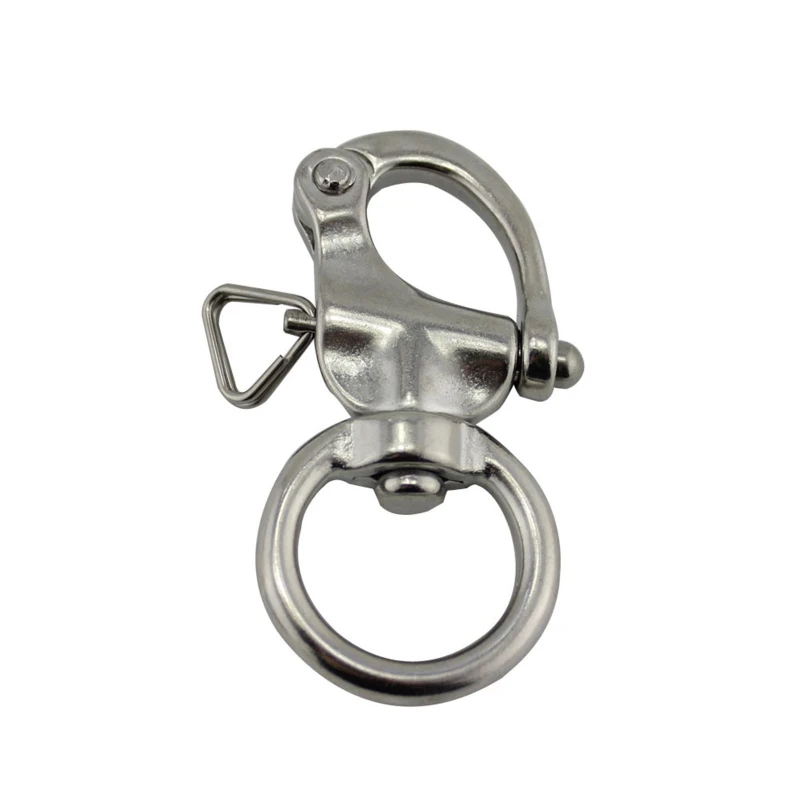 

Stainless Steel Rigging Sailing Fixed Bail Snap Shackle Fixed Eye Snap Hook Sailing Boat Yacht Outdoor Living