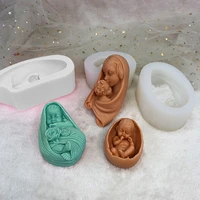 3d swaddle baby scented silicone candle mold diy handmade soap gypsum clay resin crafts making mould home decoration ornaments