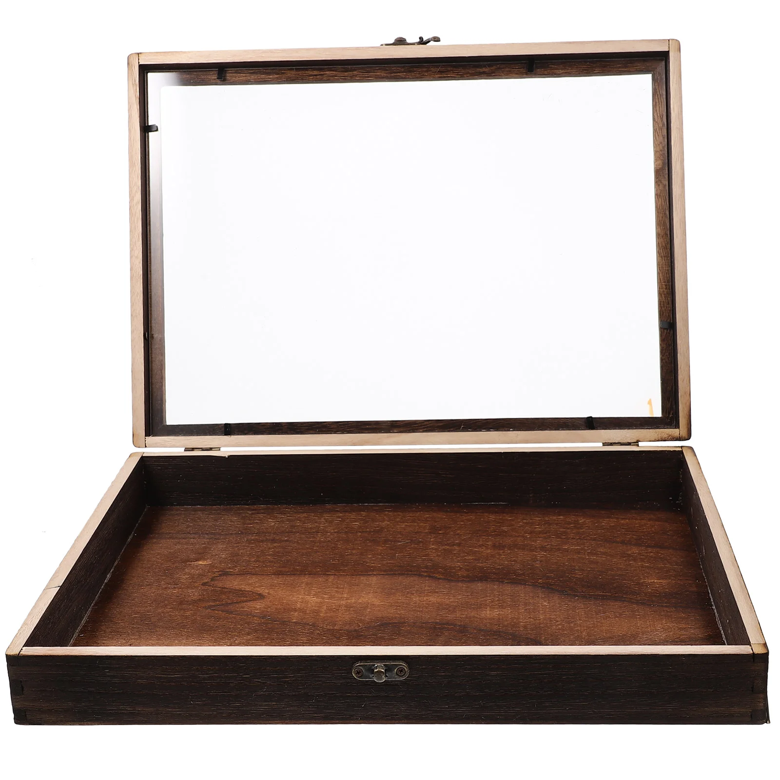 

Case Display Box Specimen Frame Wooden Woodshadow Grey Medals Picture A4 Memory Bank Jewelry Storage Keepsake Organizerexhibit