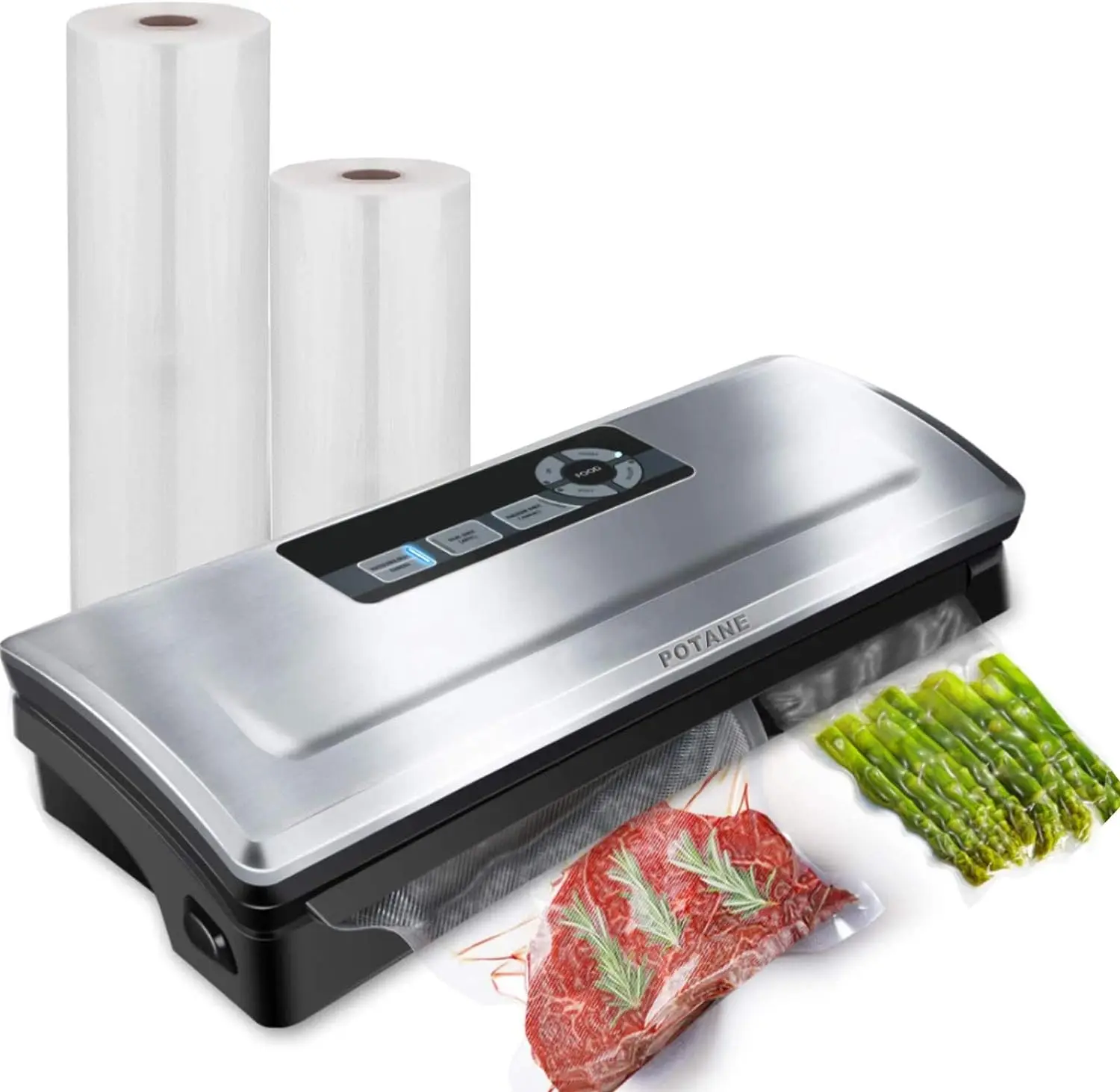 

Sealer Machine, 85kPa Pro Vacuum Food Sealer, 8-in-1 Easy Presets, 4 Food Modes, Dry&Moist&Soft&Delicate with Starte