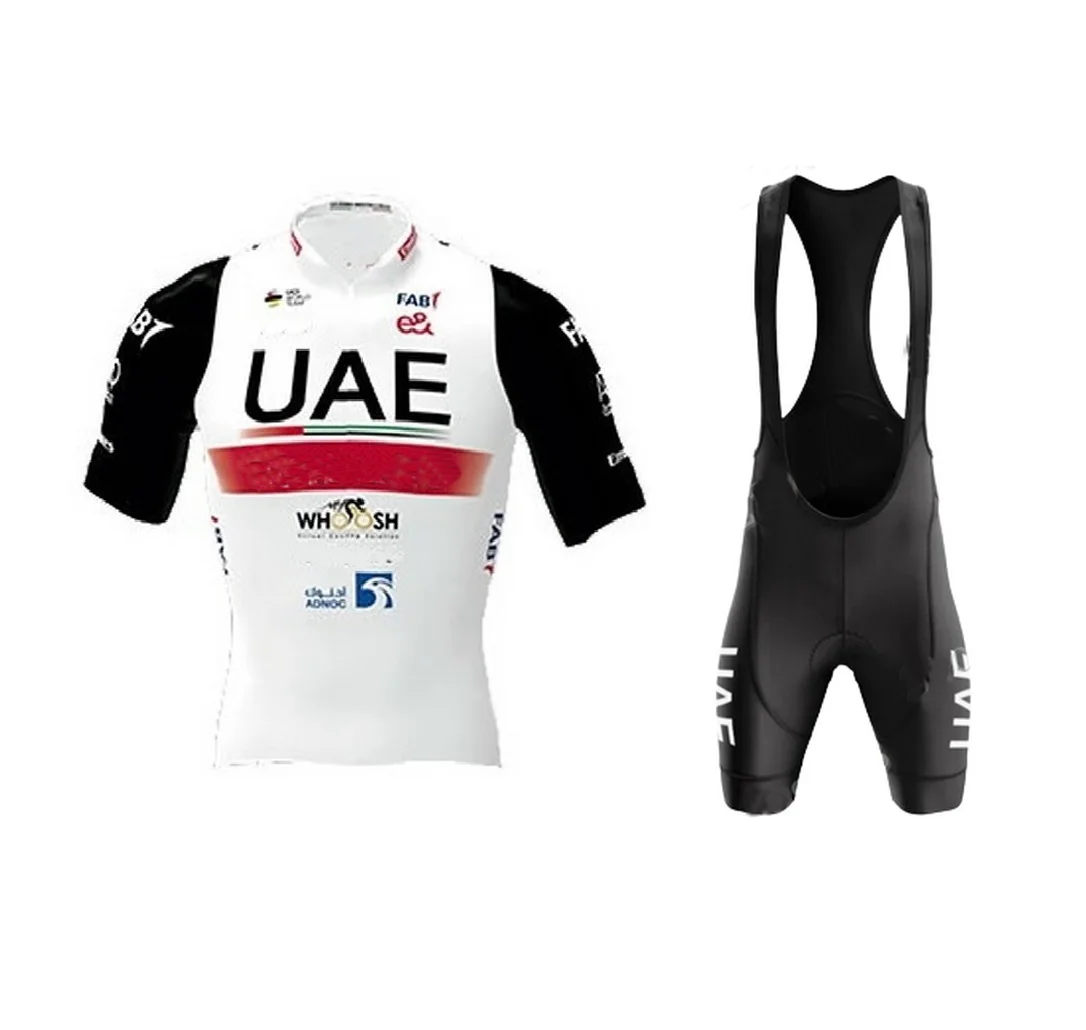 

LASER CUT 2023 UAE TEAM SHORT SLEEVE CYCLING JERSEY SUMMER CYCLING WEAR ROPA CICLISMO+BIB SHORTS