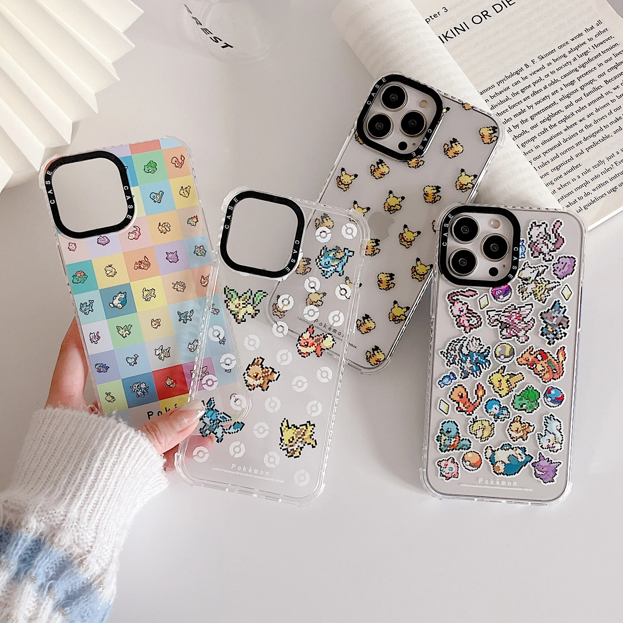 

Чехлы для телефона с аниме покемоном Пикачу для iPhone 13, 12, 11 Pro Max, XR, XS MAX, 8, X, 7, SE 2022, прозрачный чехол из ТПУ с защитой от падения