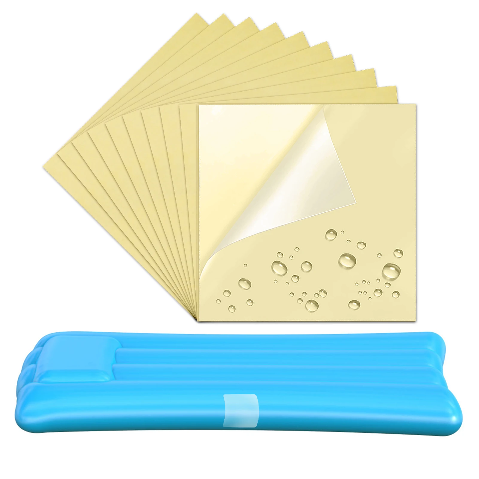 

7x 7 Cm Pool Patch Repair Kit Self-Adhesive Vinyl Repair Patch PVC Vinyl Pool Repair Patches Waterproof Stickers Repair Tearing