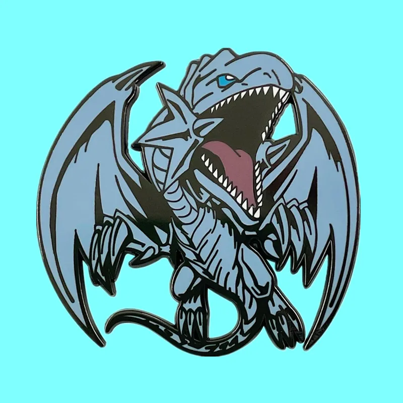 

Cute Japanese Anime Game Brooch Blue Eye White Dragon Cartoon Metal Badge Fashion Lapel Jacket Pin Jewelry Accessories Gifts