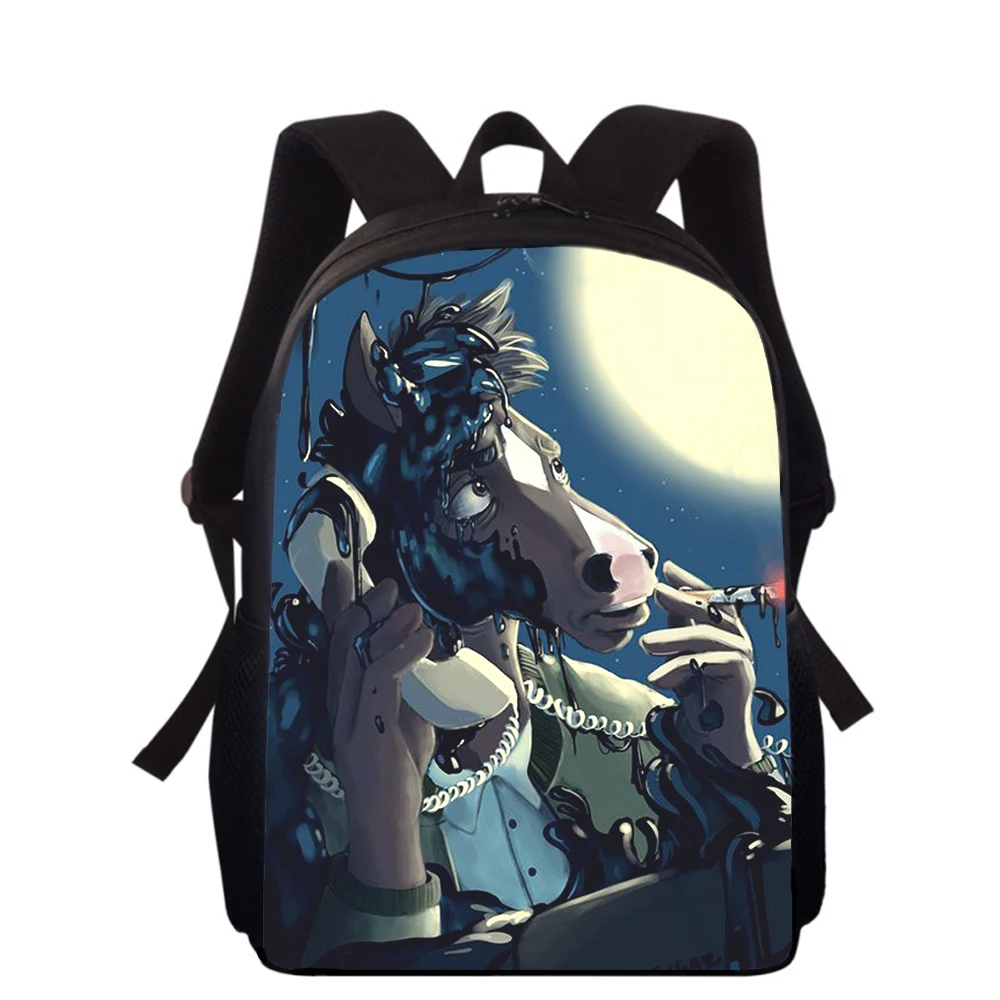 Bo Jack Horseman 15” 3D Print Kids Backpack Primary School Bags for Boys Girls Back Pack Students School Book Bags