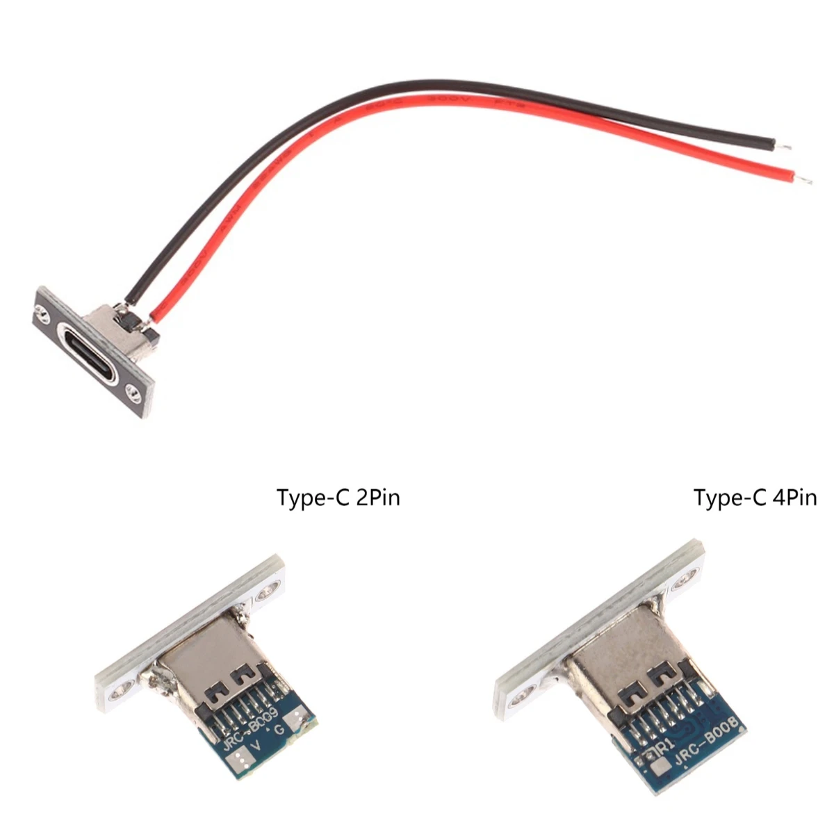 

USB-разъем тип C 2Pin 2P 4P, водонепроницаемая полоса, линия паяльного соединения, гнездовой разъем, зарядный порт USB Type C, разъем