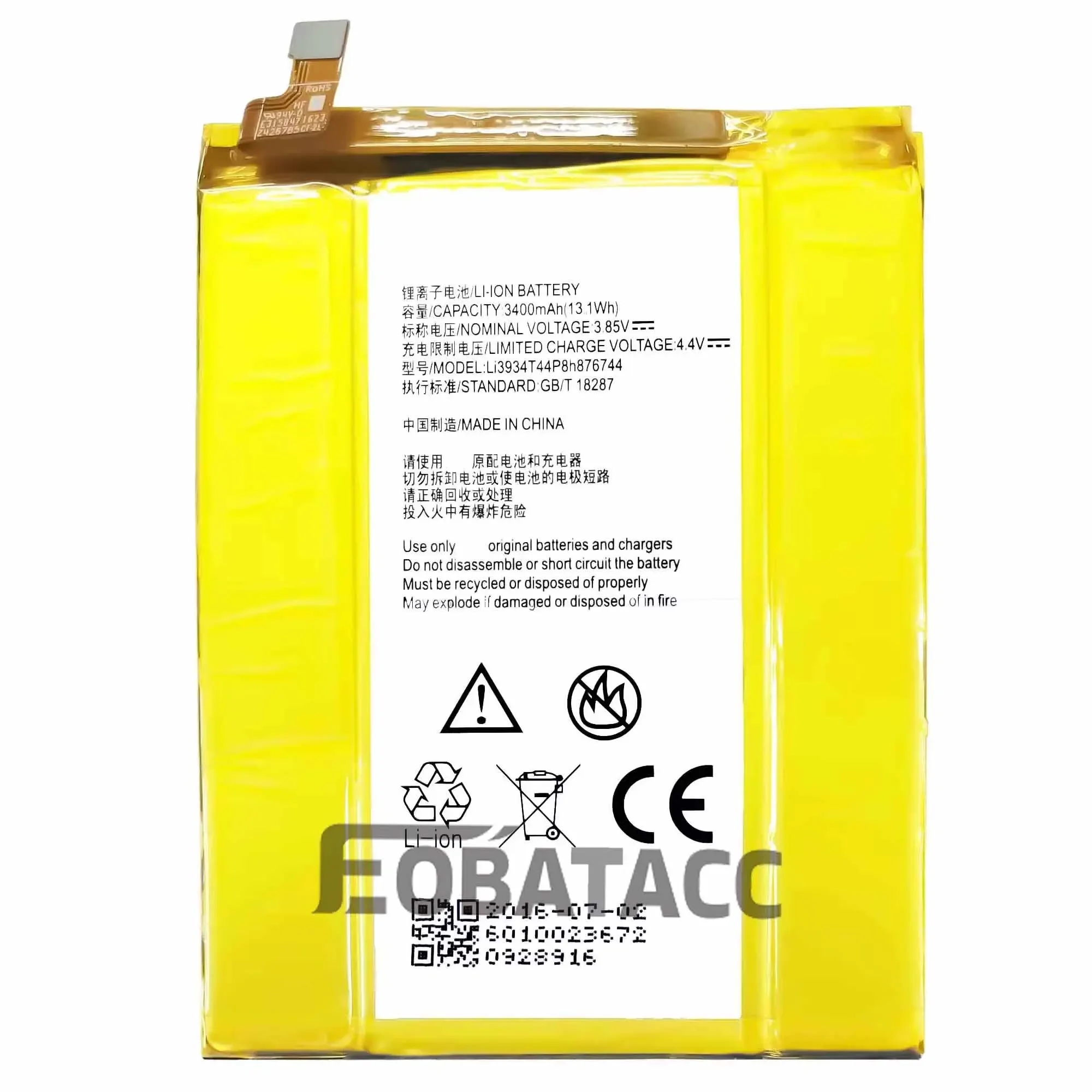 EOTABACC 100% Новый оригинальный аккумулятор Li3934T44P8h876744 для ZTE Z981 + Инструменты