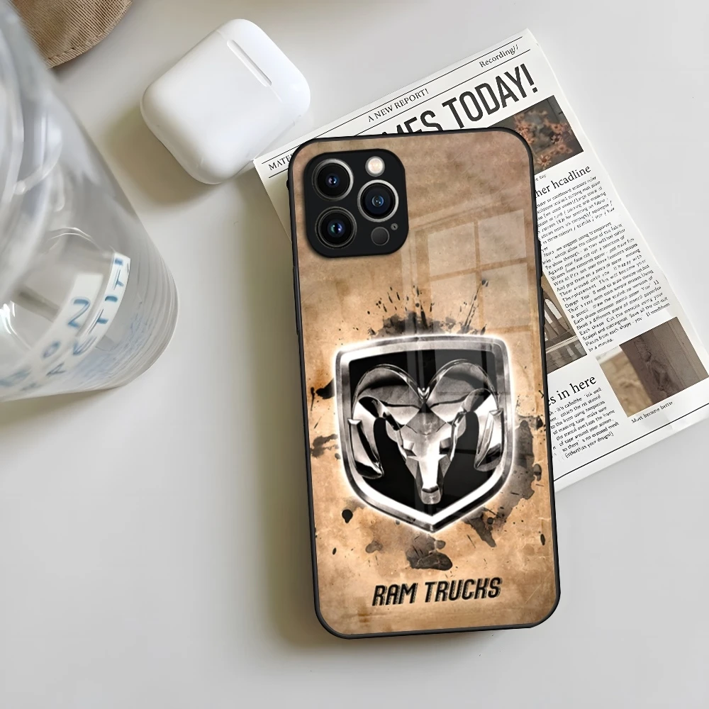 Чехол для телефона RAM Trucks Performance Iphone 16 15 14 12 11 13 Pro Max Mini X Xr Xs Se 8 стеклянная крышка Puls
