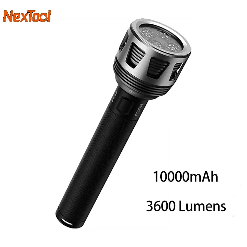 

Фонарик Nextool 3600lm 450m IPX7 водонепроницаемый 10000 мАч USB Перезаряжаемый дорожный фонарь для экстренных ситуаций для кемпинга