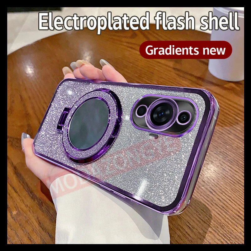 Мягкий силиконовый чехол для Huawei Nova 11 с гальваническим покрытием