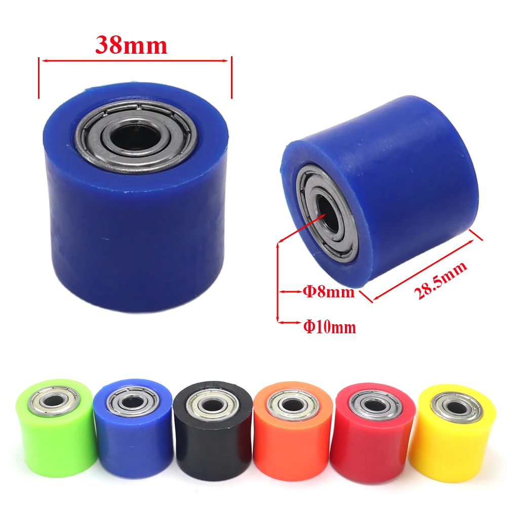 

8mm 10mm Drive Chain Roller Pulley Wheel Slider Tensioner Wheel Guide For BSE CRF CR XR Dirt Pit Bike Motocross ATV Motorcycle