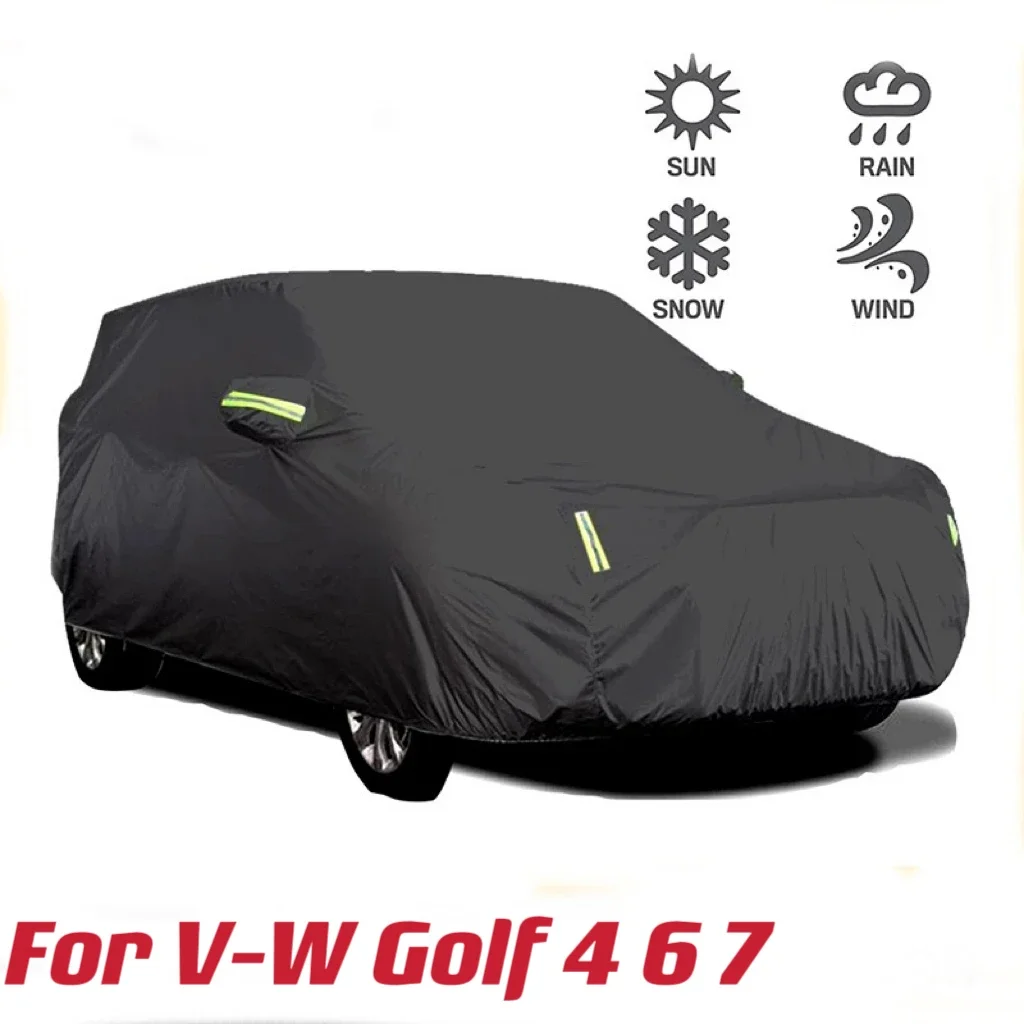 

1pcs Waterproof Car Covers Outdoor Sun Snow Rain Protection Cover For Car For golf 4 5 6 7 Auto ourdoor Accessories