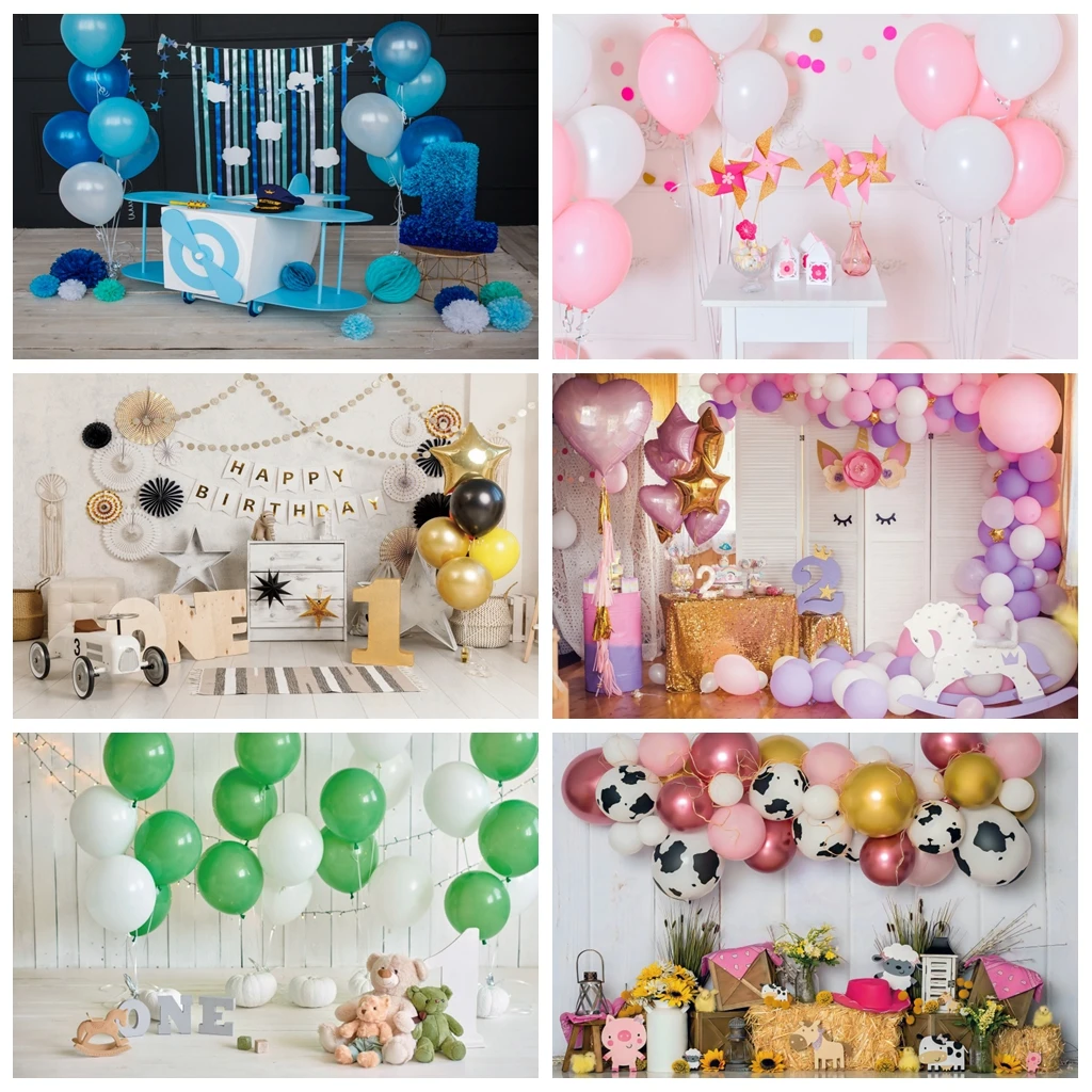 

Фон для фотосъемки девочек первый день Рождения Вечеринка пончик шоп мороженое воздушные шары декорация фон фотостудия реквизит на заказ