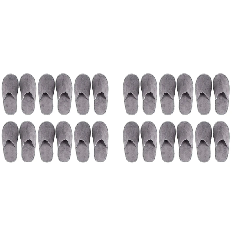 

Тапочки одноразовые серые, 12 пар, подходят для мужчин и женщин 11 размера США 12