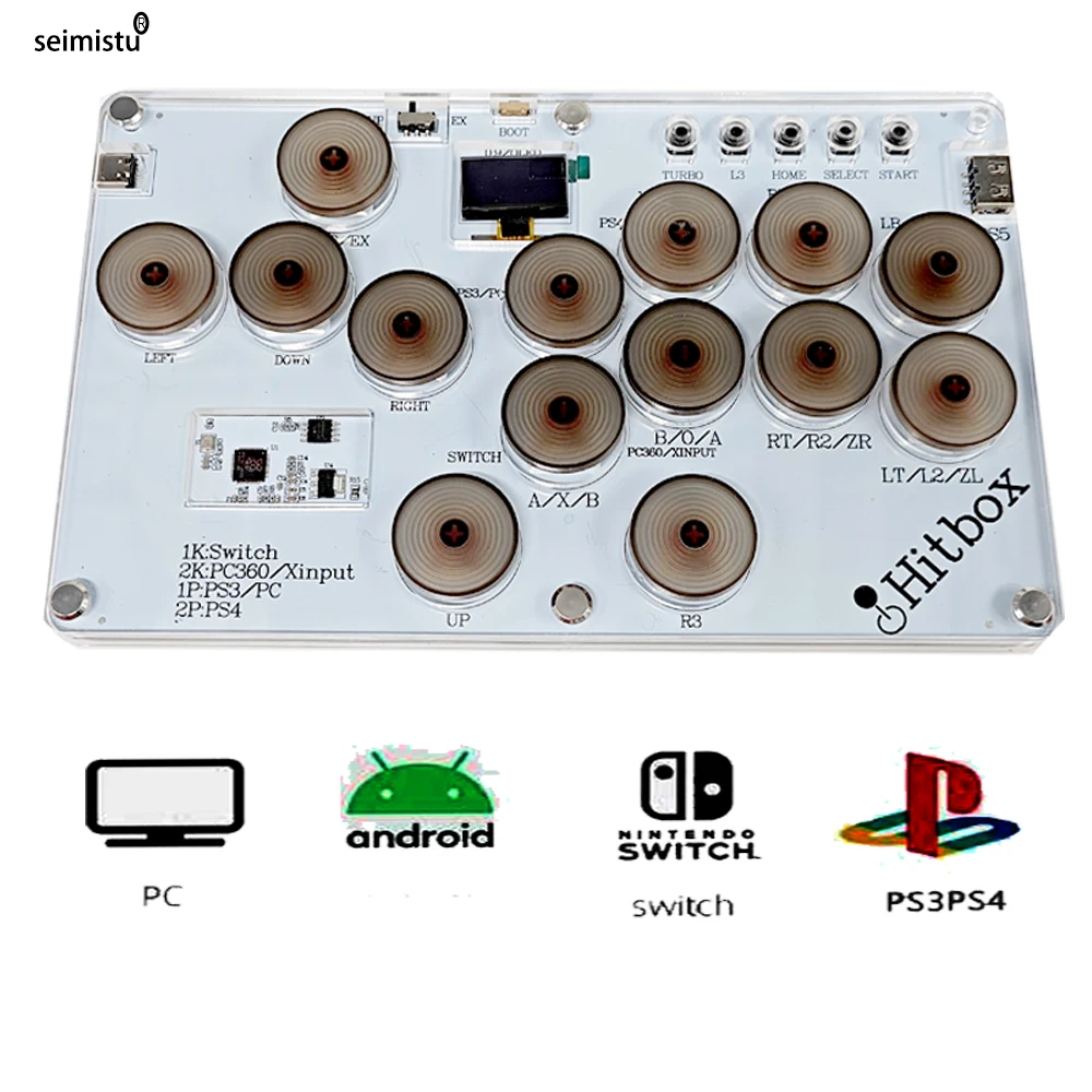 Hitbox аркадный джойстик для ПК/Android WASD клавиатура боевой контроллер PS4 Геймпад