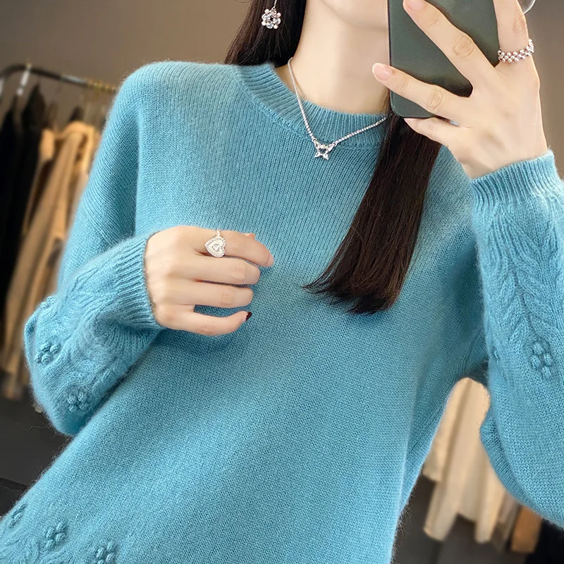 Женские свитера зимний плотный джемпер пуловер женские топы больших размеров с