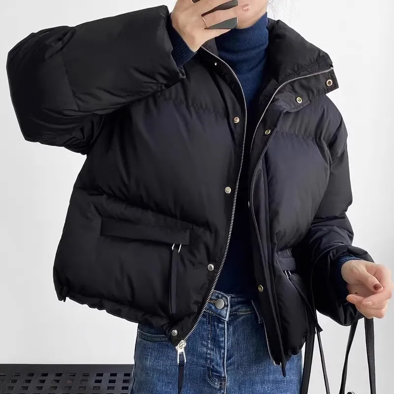 Пуховик и хлопковая куртка женская зимняя Толстая вдохновленная дизайном