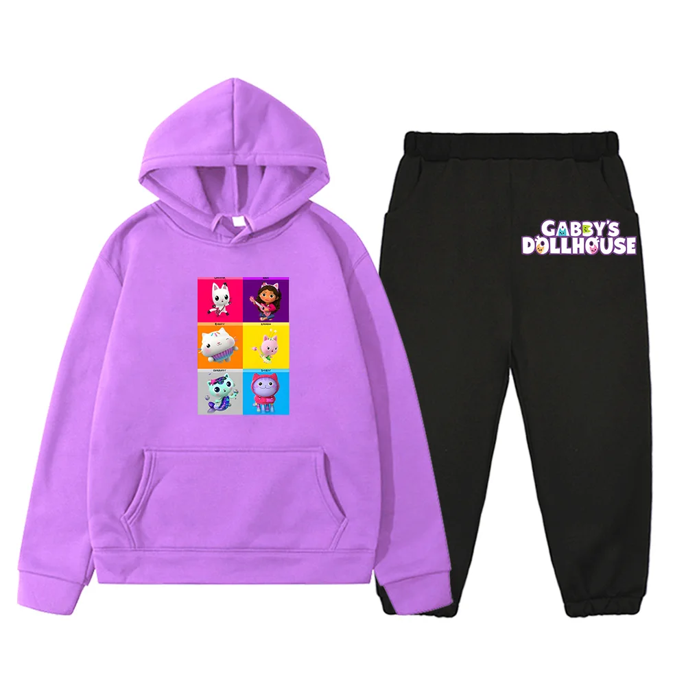 

Gabby Dollhouses Baby Girl Clothes and Pants Set Kids Anime Manga Hoodies Boy Coats Sweats Cartoon Long Sleeve Fashion Tracksuit