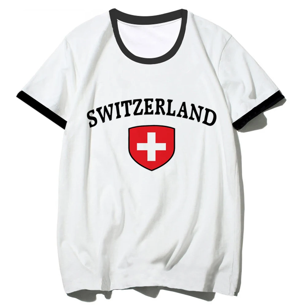 

Швейцарская футболка, Женский японский Топ Y2K, забавная женская одежда