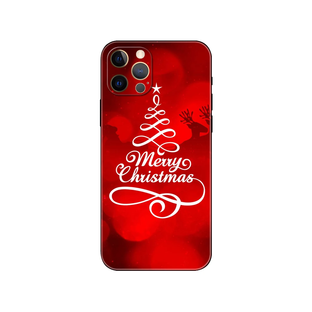 Чехол для телефона с рождественским и новогодним рисунком iphone 5 5s 2020se 6 6s 7 8 plus x 10 XR