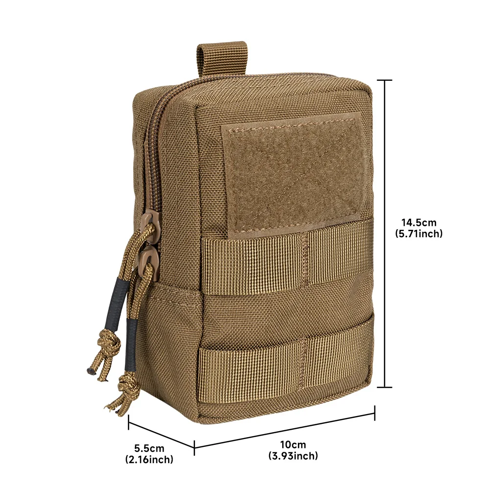 Фото Тактическая сумка, поясная сумка EDC Pack, сумка для инструментов Molle, уличный рюкзак/жилет, карман, многофункциональная сумка, аксессуары для охоты №2
