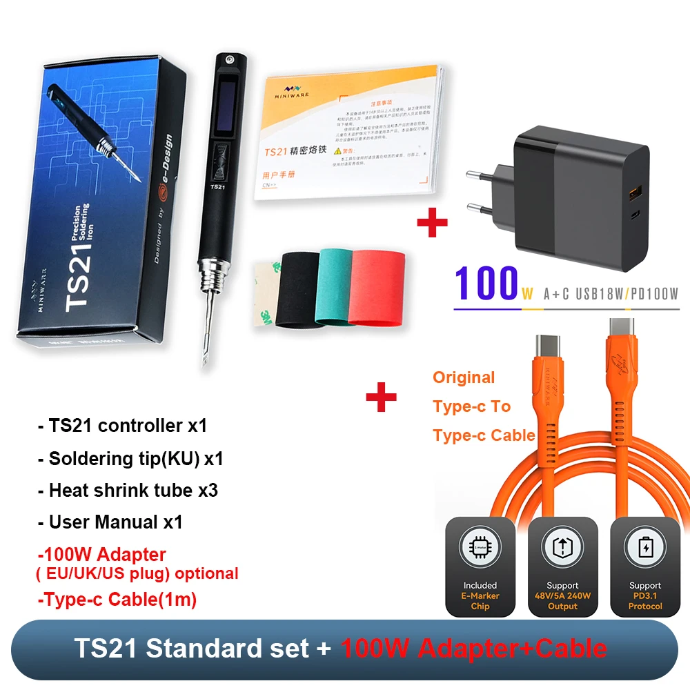 

Паяльник MINIWARE TS21 PD100W