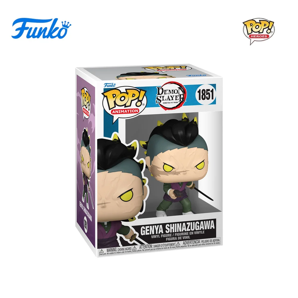 Фото FUNKO POP мультфильм аниме Demon Slayer Wu Yilang Undead River Ganlu Temple стеклянные игрушки фигурки коллекция модель игрушки подарки на день рождения №3