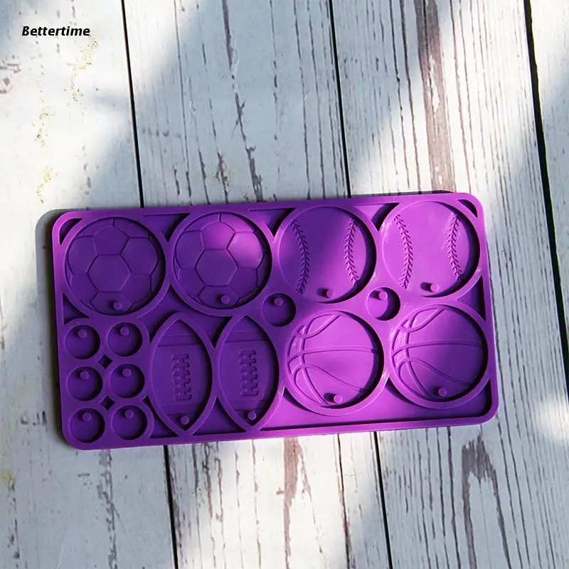 

B36D Ball Shape Earring Pendant Resin Molds Silicone Mold For Epoxy Jewelry Making