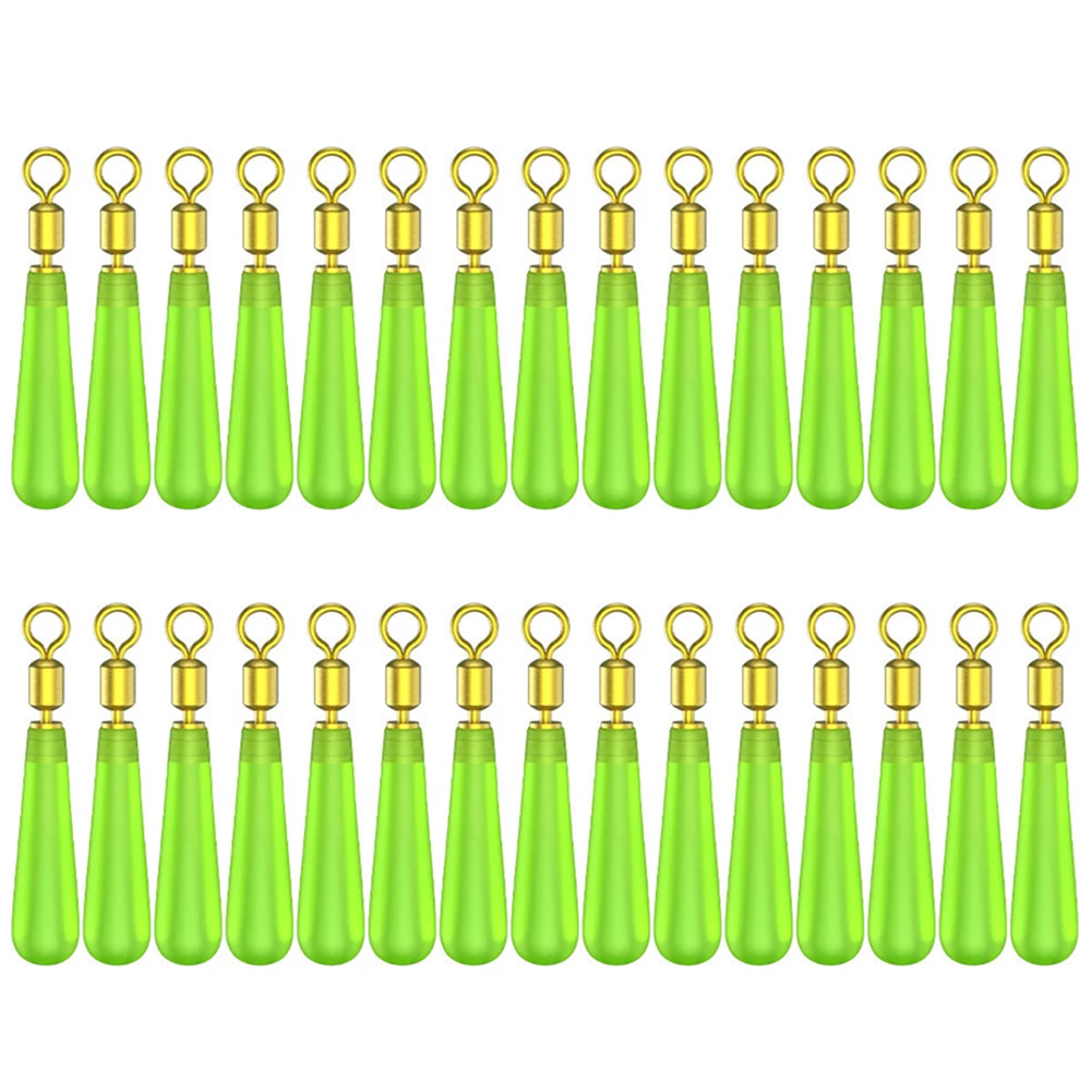 

30Pcs/ Box Silicone Metal Fishing Floats Seat Copper Head Rubber Bobber for Led Fishing Float Rotation Buoy Seat