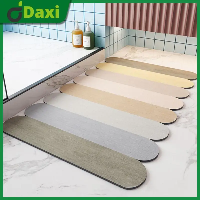 

Specially Shaped Soft Water Absorption Floor Mat Household Bathroom Door Mats Super Absorbent Anti-skid Kitchen Area Rugs Rubber