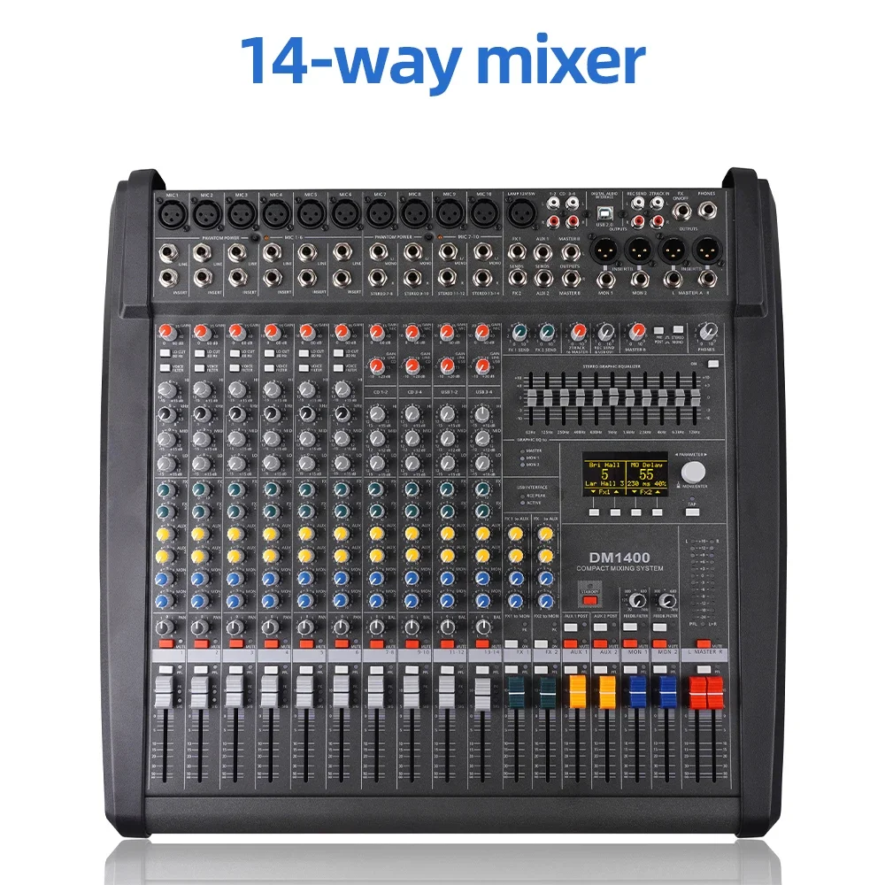 Depusheng DM1400 горячая распродажа профессиональный 14-канальный микшер аудио для