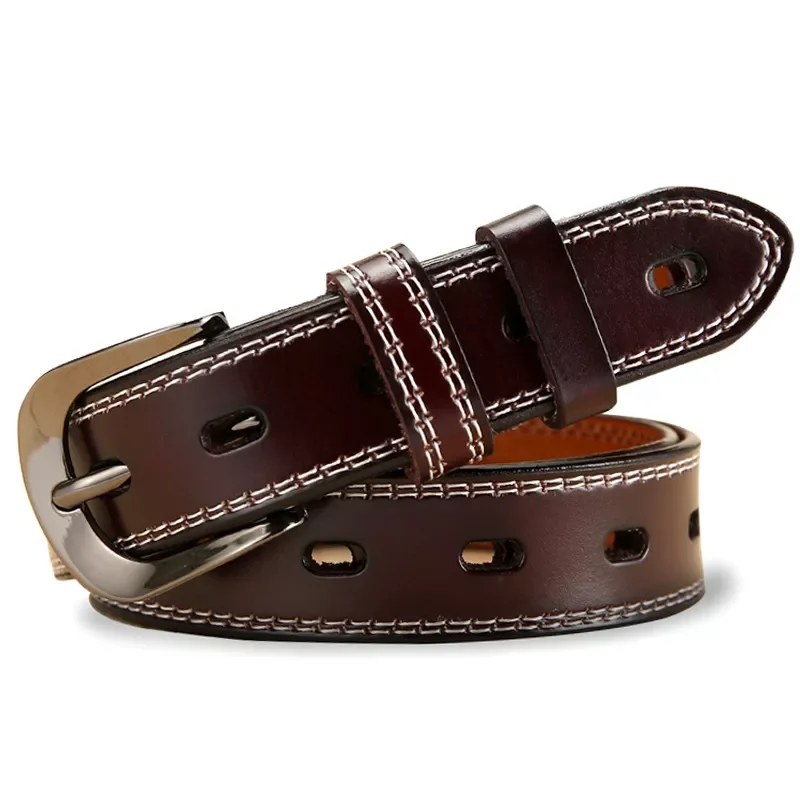 

BEAFIRYHandmade Stitching women genuine leather belt for female jean strap casual all match Ladies Fashion Accessories For Dress