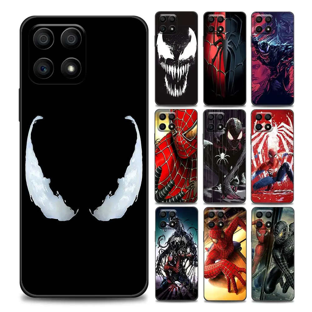 

Cartoon Marvel Venom Spiderman Honor Case for 8X 9S 9A 9C 9X Pro Lite Play 9A 50 10 20 30 Pro 30i 20S(6.15) Soft Silicone Cover